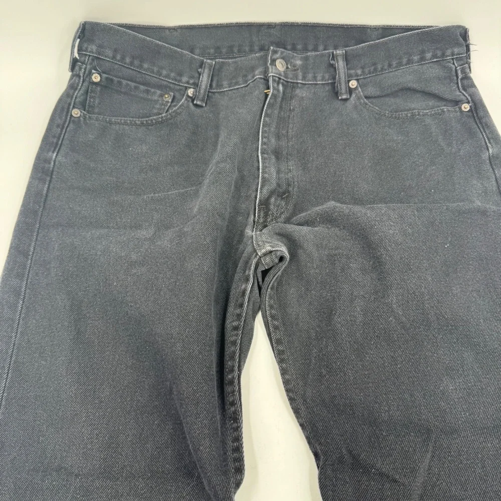 Levi's 505 Black Denim Jeans Classic Fit‎ Everyday Wear Pants 40 x 32